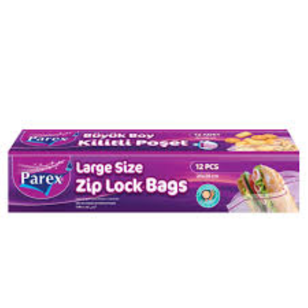 PAREX FREEZER BAG ZIP LOCK LARGE 12PCS